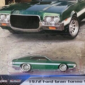 2023 HOT WHEELS, PREMIUM REAL RIDERS, 1972 FORD GRAN TORINO SPORT, MINT!!!